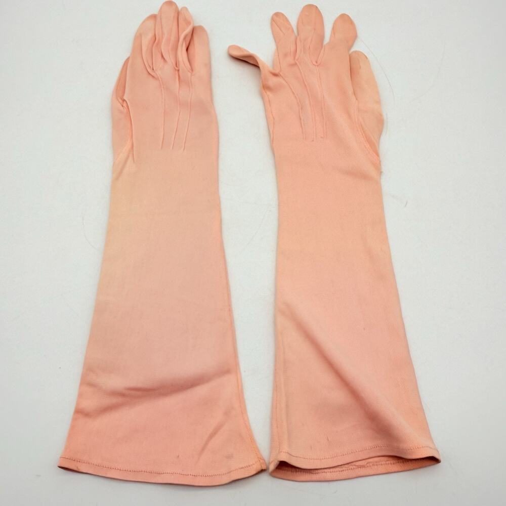 Vintage Long Pink Women’s Opera Gloves Formal Elegant Keyser Size 7